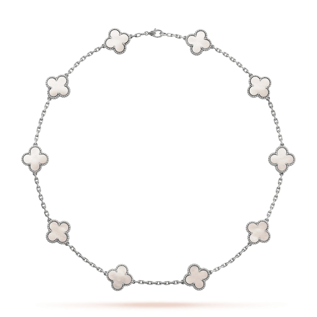 KLEEBLATT | 10 Motive Silber Halskette