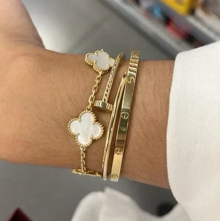 KLEEBLATT | Weißes Armband