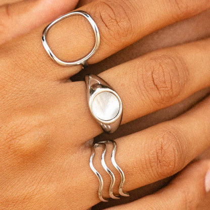 Perlen-Signet-Ring
