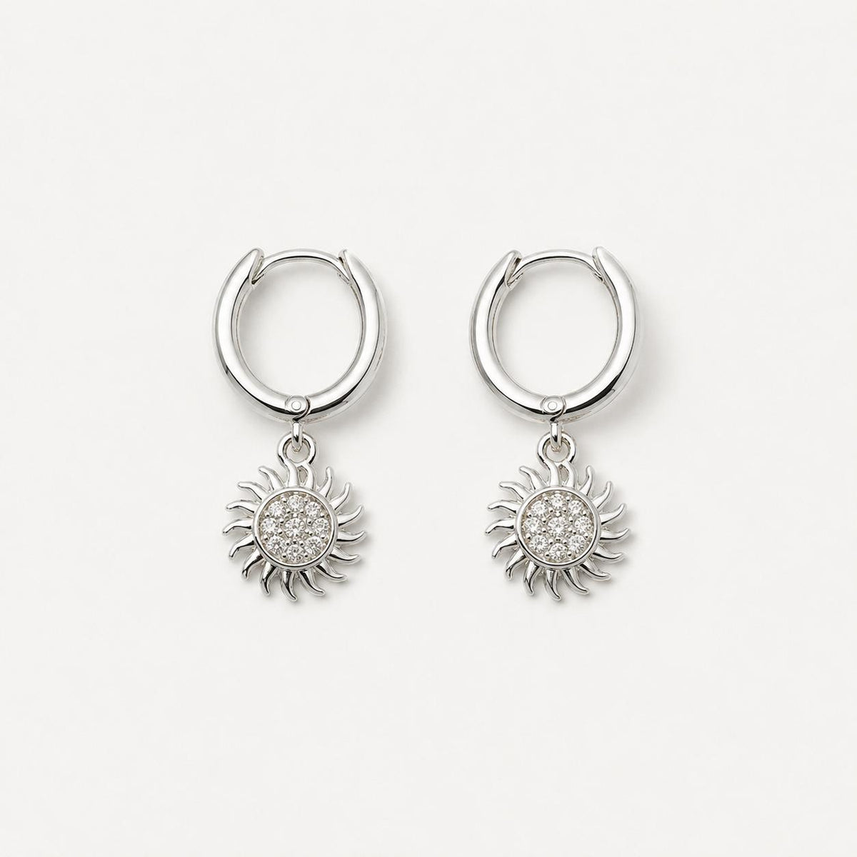Strahlende Sonnen-Charm-Hoops